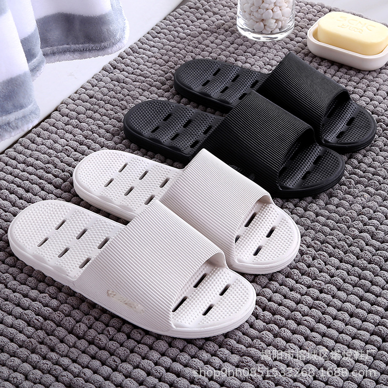 Slippers Men's Summer Bathroom Bath Quick-Drying Household Non-Slip Leaking Hollow Hole Men's Sandals Women's