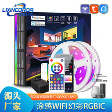 涂鸦wifi双模灯带套装5050rgb12v40键遥控音乐灯条智能语音 灯带