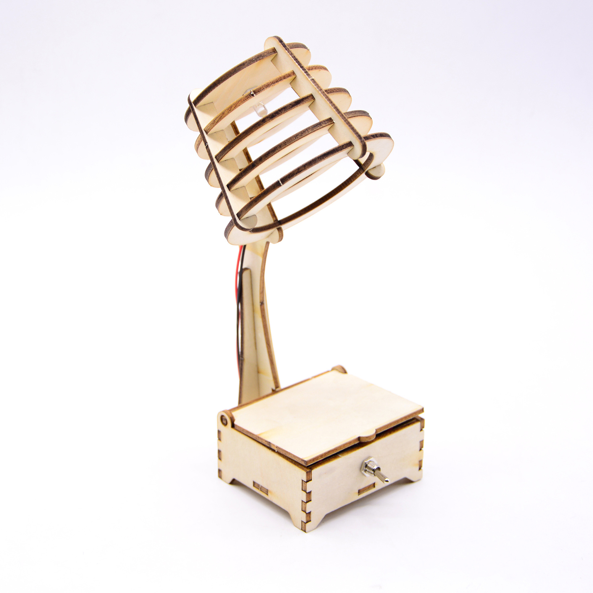 小学生科技小制作自制木制小台灯diy方底led夜灯模型创意礼物玩具