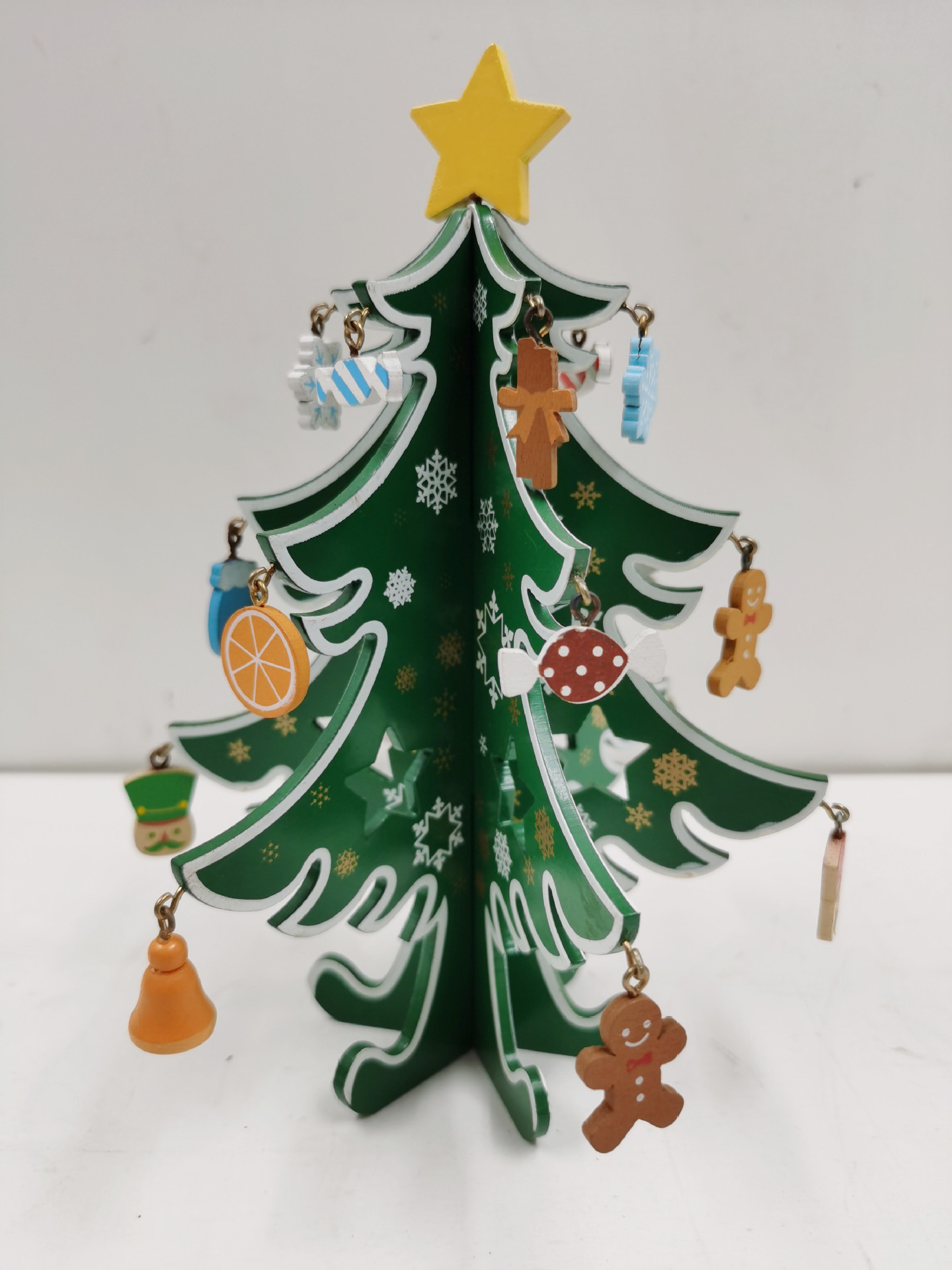 Christmas Holiday Gift Wooden Christmas Tree Three-Dimensional Mini Christmas Tree Desktop Decoration High-End Wooden Decorative Ornaments