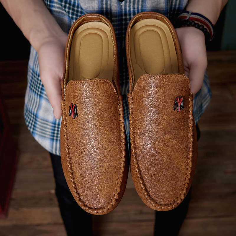 豆豆鞋男2021年新款韩版潮流时尚休闲半拖鞋社会小伙男鞋懒人鞋