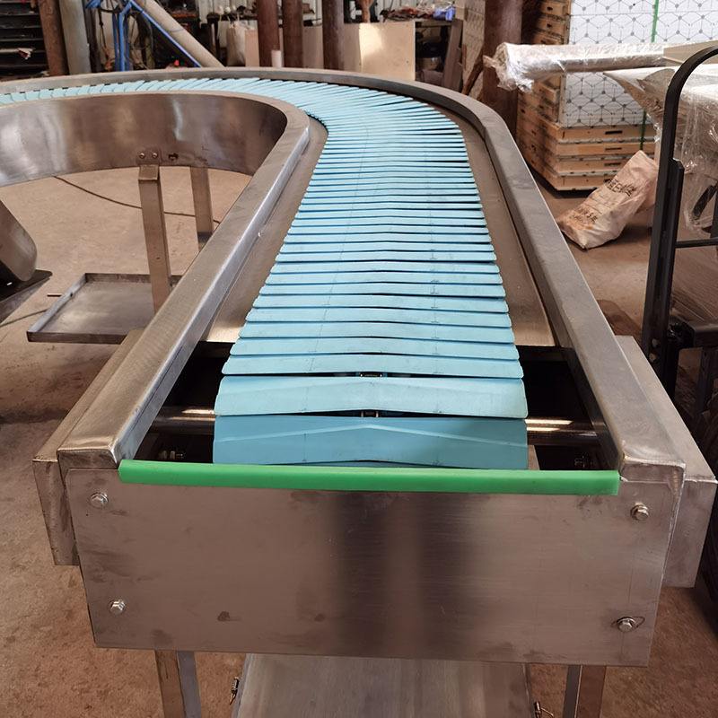 餐盘回收链板输送机 餐具回收线皮带传输机 餐厅打饭机配套输送线