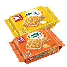马来西亚进口零食  便利店热卖食品杰思牌夹心饼干（方形）144g