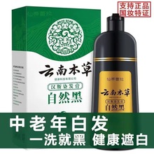 云南本草一黑云南本草植物染发剂一支黑染发膏白转黑一洗彩