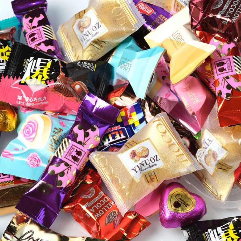 超多种包装醇黑巧克力糖散装混装休闲零食年货结婚喜糖批发