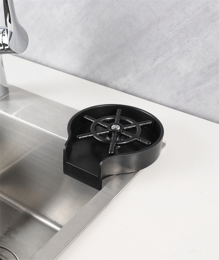 厂家现货嵌入式吧台奶茶咖啡店高压自动铜不锈钢洗杯龙头洗杯器