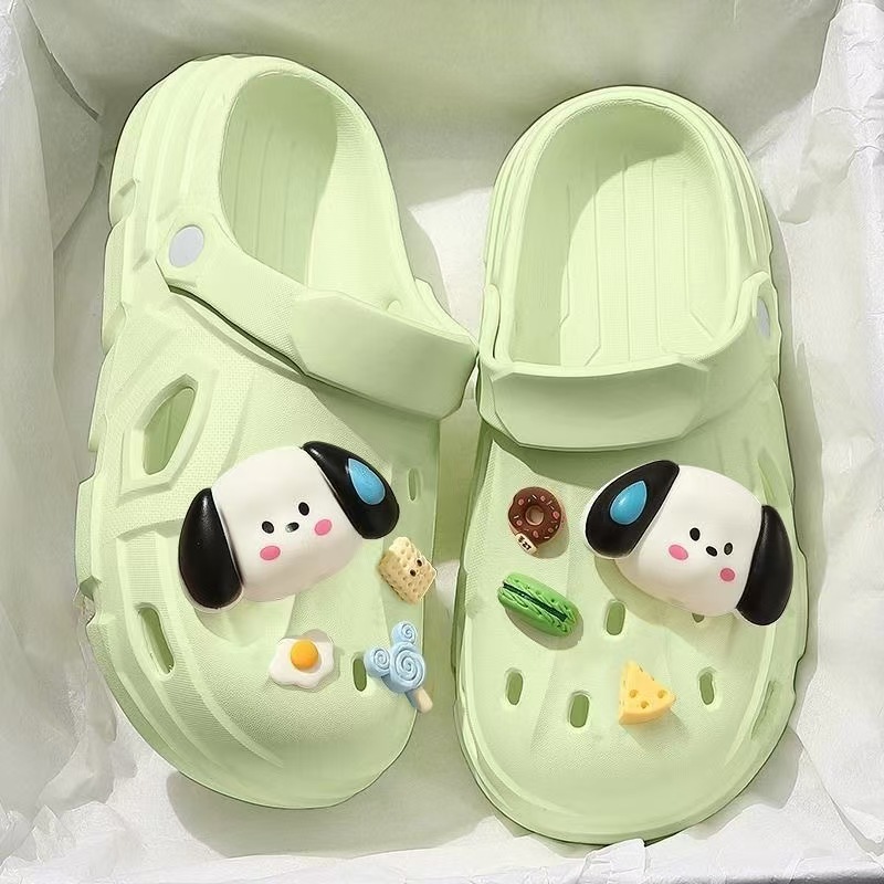 爆款厚底洞洞女款学生夏季外穿防滑新款沙滩包头情侣拖鞋女款凉鞋