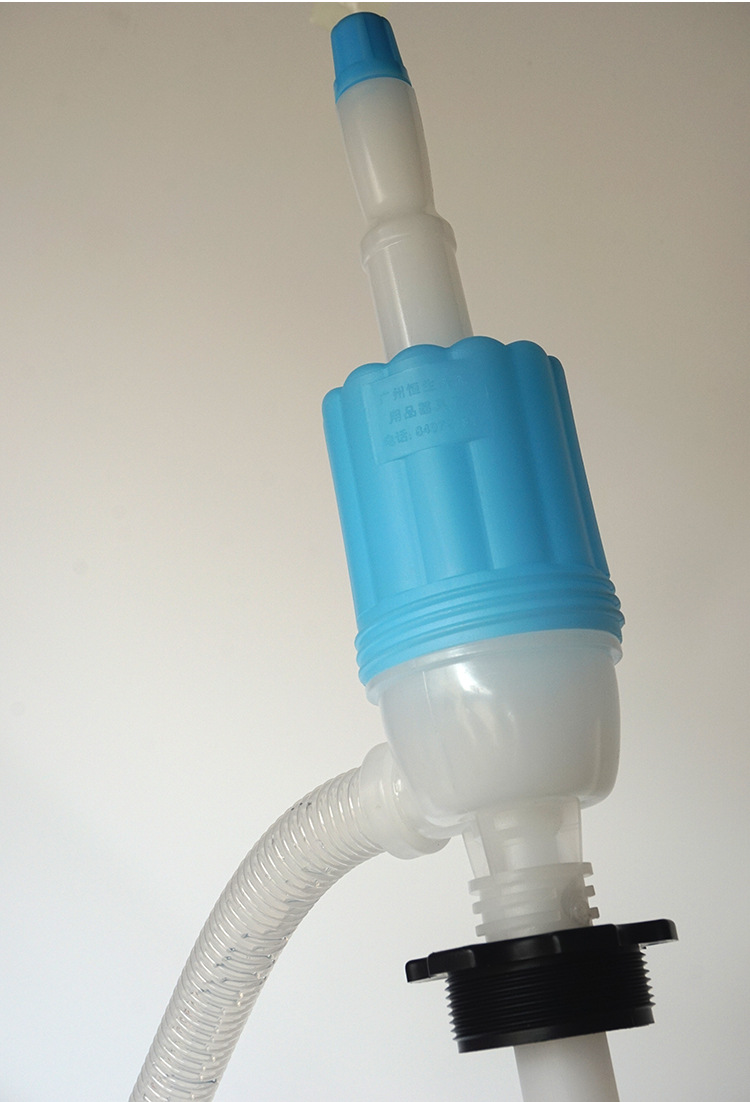 恒生5119手动塑料抽油器200l油泵油抽油管吸油器长软管按压式油抽