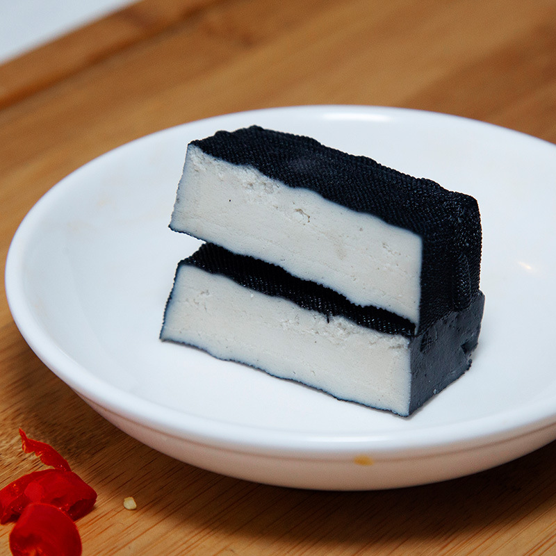 长沙黑白色长沙黑白经典臭豆腐正宗湖南小吃油炸灌汤汁臭豆腐生胚