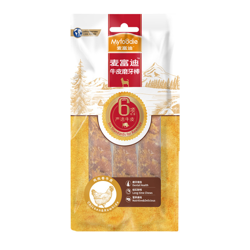 Myfoodie Pet Dog Snacks Chicken Breast Cowhide Stick Molar Rod Ham Sausage Meat Paste Freeze-Dried Duck Breast Dry