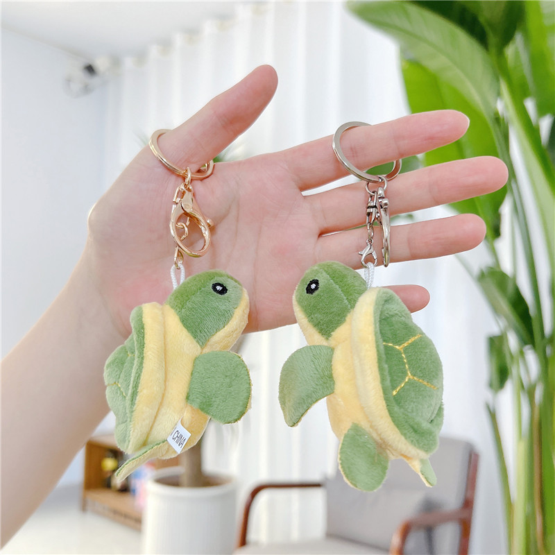 Cute Little Turtle Plush Toy Turtle Pendant Game Small Gift Children Doll Keychain Accessories Little Doll