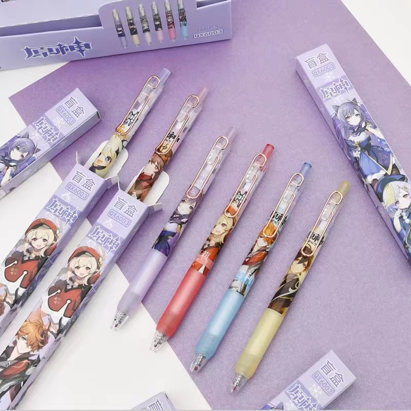 New Original Magic Pen Blind Box Pen Girl Cheap Press Gel Pen 0.5mm Black Gel Ink Pen Original God Peripheral Stationery