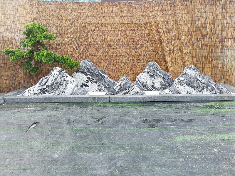 枯山水雪浪石切片泰山石大小型景观石室内庭院园林假山石可定制