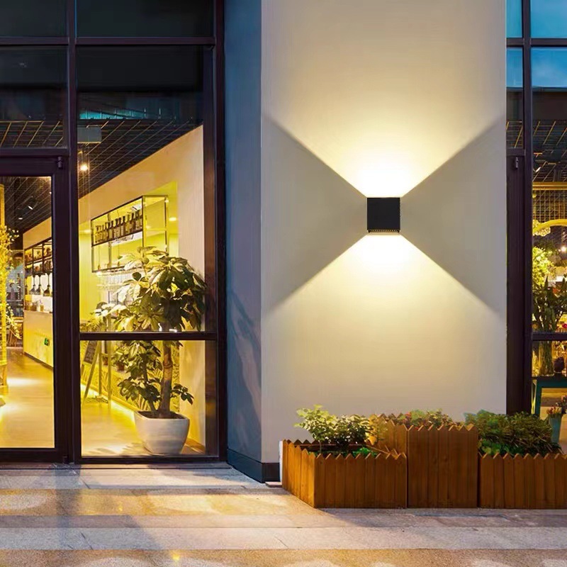 壁灯户外防水过道走廊楼梯灯现代简约室外别墅庭院外墙双头壁灯