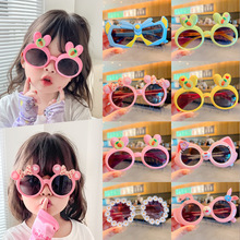 男女童墨镜不伤眼睛防紫外线宝宝婴儿眼镜儿童太阳镜可爱卡通女孩