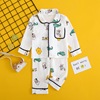 Autumn new pattern children double-deck Cotton cloth pajamas suit Cardigan Home Furnishings trousers Long sleeve Two piece set Spring and summer Autumn new pattern children double-deck Cotton cloth pajamas suit Cardigan Home Furnishings trousers Long sleeve Two piece set Spring and summer