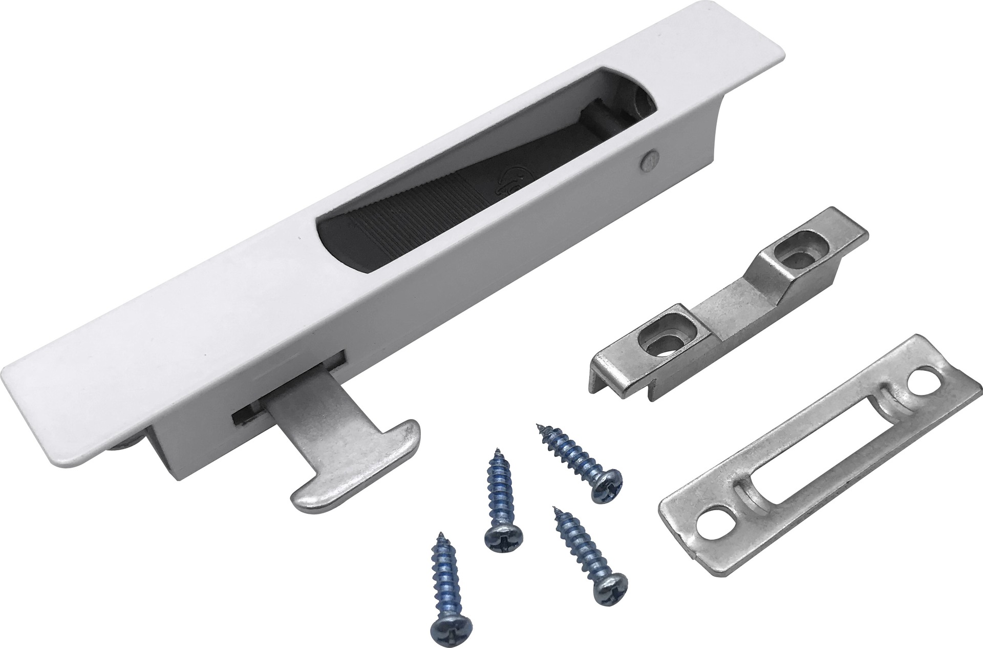 推拉窗锁 单面钩锁 一字锁铝合金门窗配件出口带钥匙条锁防盗锁