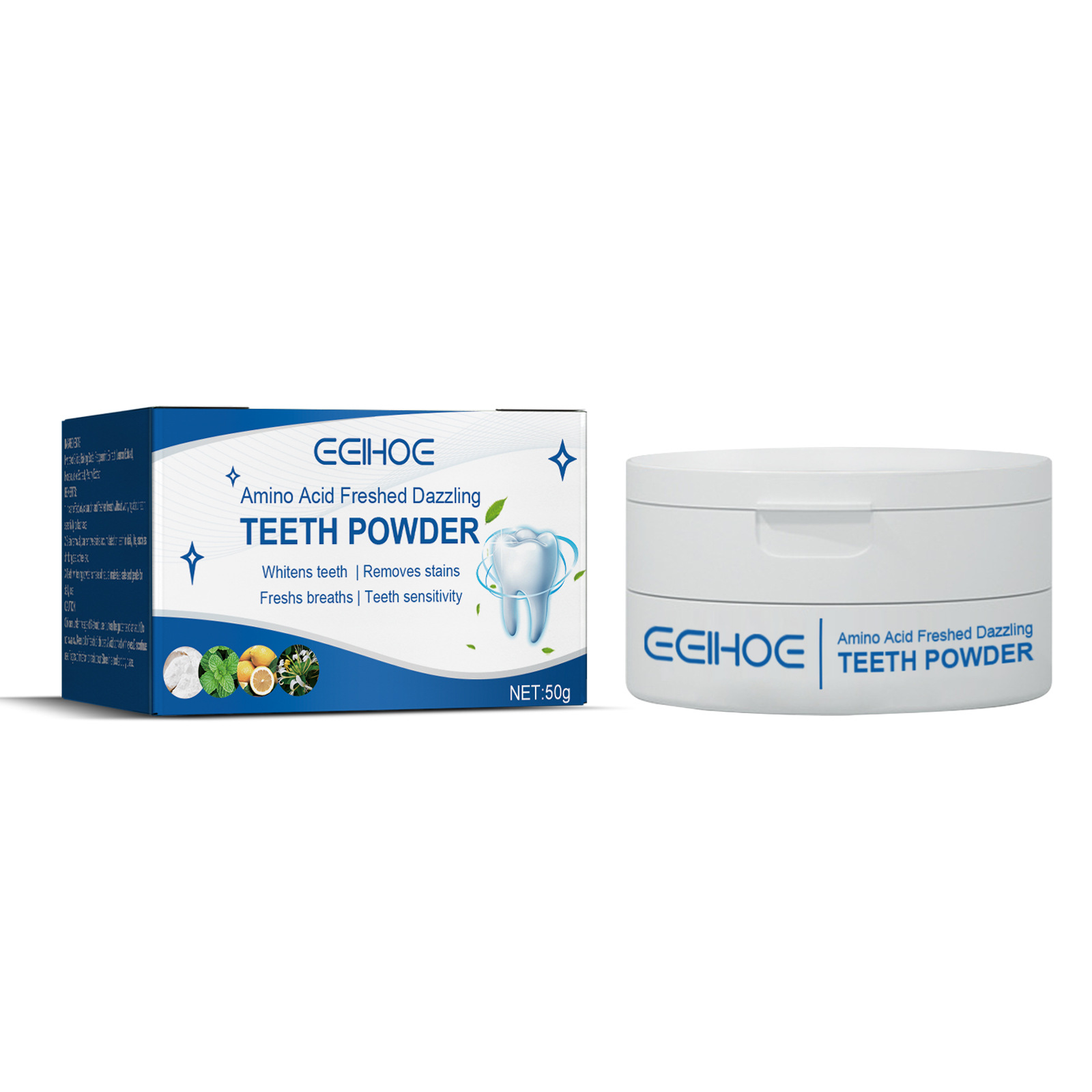 Eelhoe Teeth Dazzling White Powder Cleaning Oral Teeth Tartar Teeth Yellow Teeth Stains Gum Care Whitening Beauty Toothpowder
