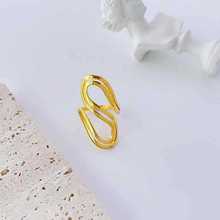 国风潮流饰品欧美时尚钛钢戒指女设计感小众简约S个性不锈钢指环