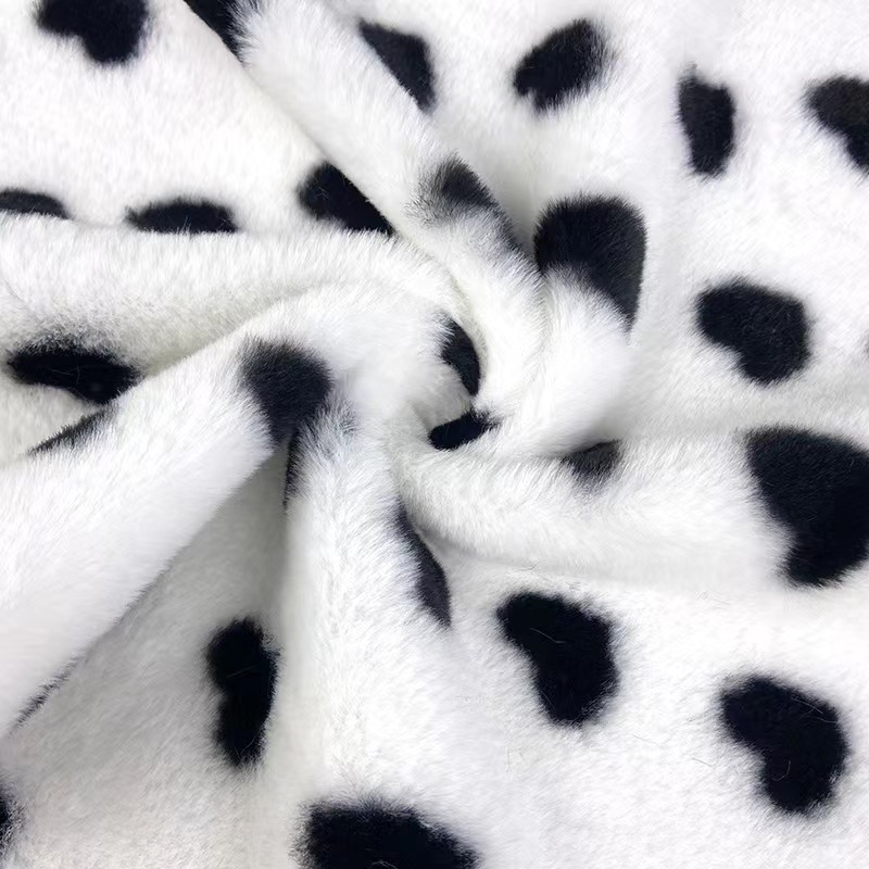 现货600克小兔毛图案小星星秋冬季女装时尚外衣帽子包包毛毯靠枕