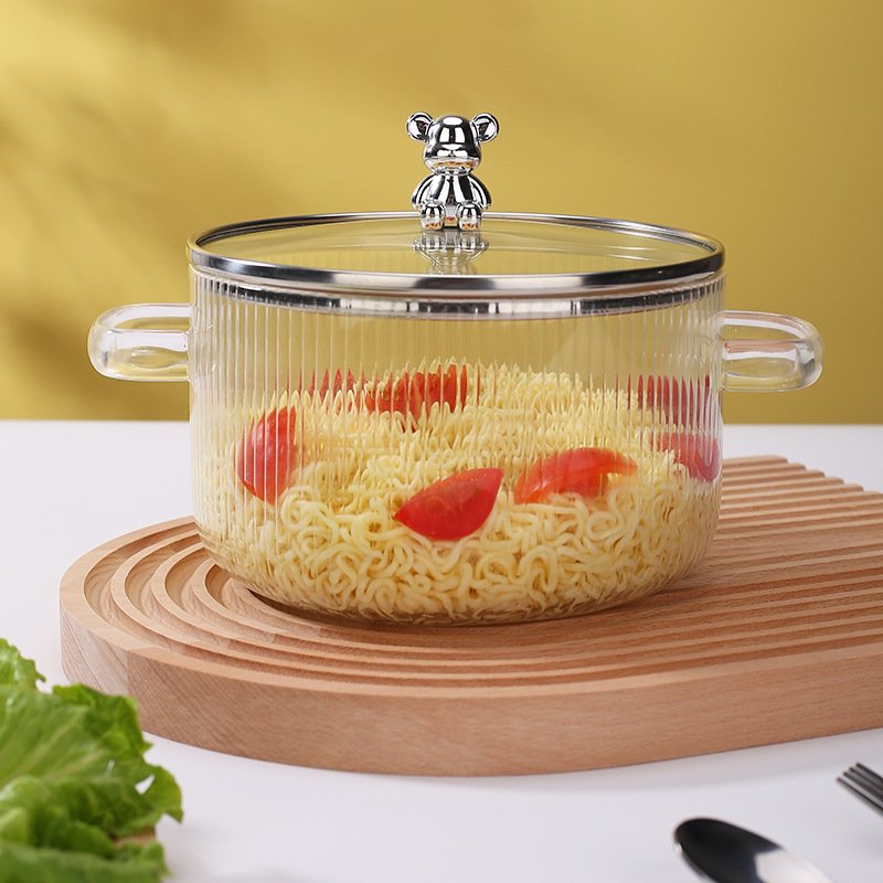 borosilicate glass pot electric stewpot household transparent electric caldron electric ceramic stove high temperature resistant soup pot open fire heating milk pot