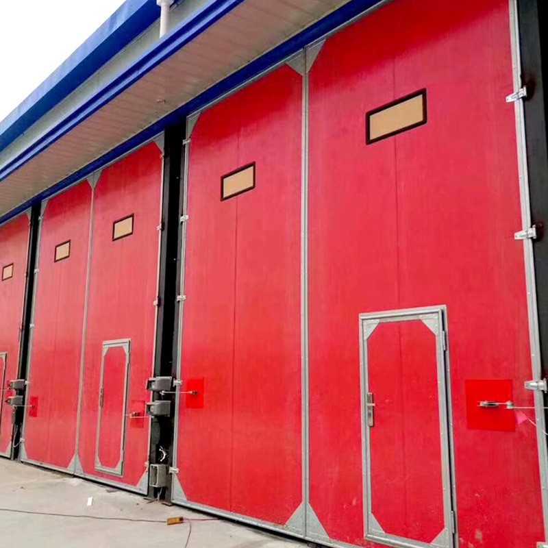 厂家供应工业推拉门 双开平移门 铝合金厂房车间双开门工业平移门