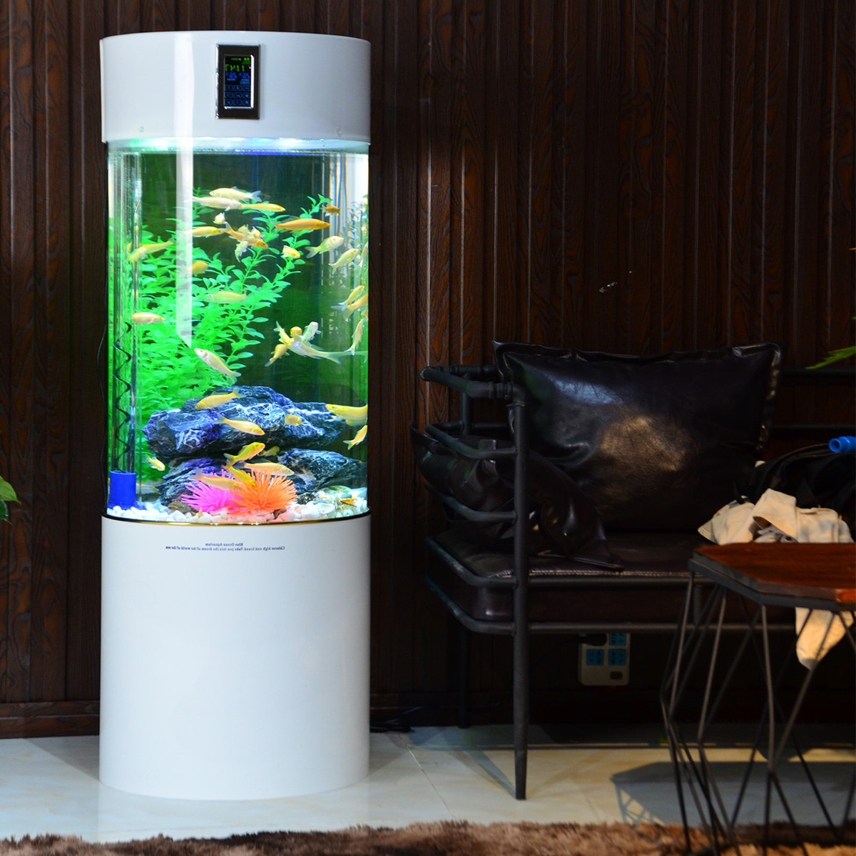 圆柱鱼缸 亚克力鱼缸 水族箱 生态鱼缸 免换水 创意鱼缸 下过滤