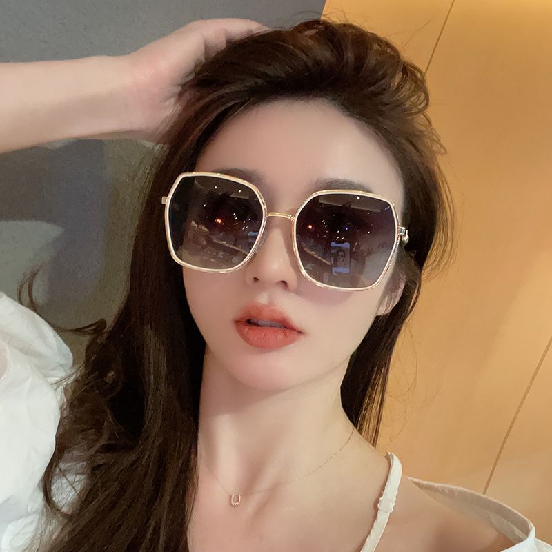 墨镜大脸显瘦太阳眼女夏季防晒防紫外线2023新款时尚感偏光亚马逊