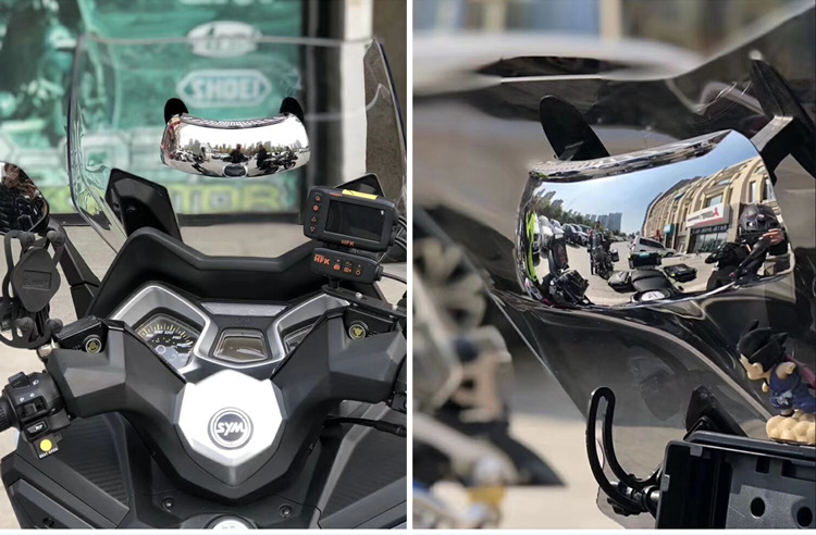 摩托车越野车改装配件180°广角后视镜全视角无盲区大视角倒车镜