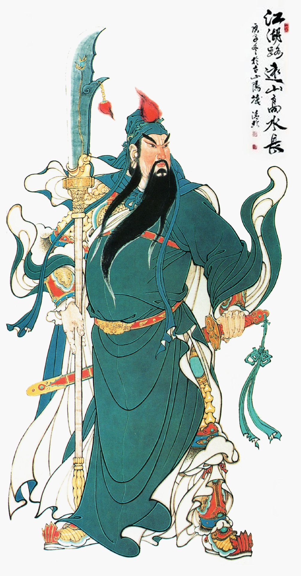 新中式定个制批发diy贴钻画关公武圣十字绣