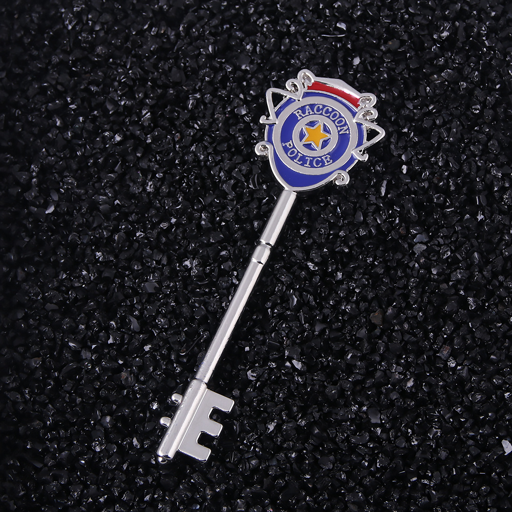 生化危机浣熊市警察局警徽标志钥匙挂件吊坠cosplay亚马逊外贸