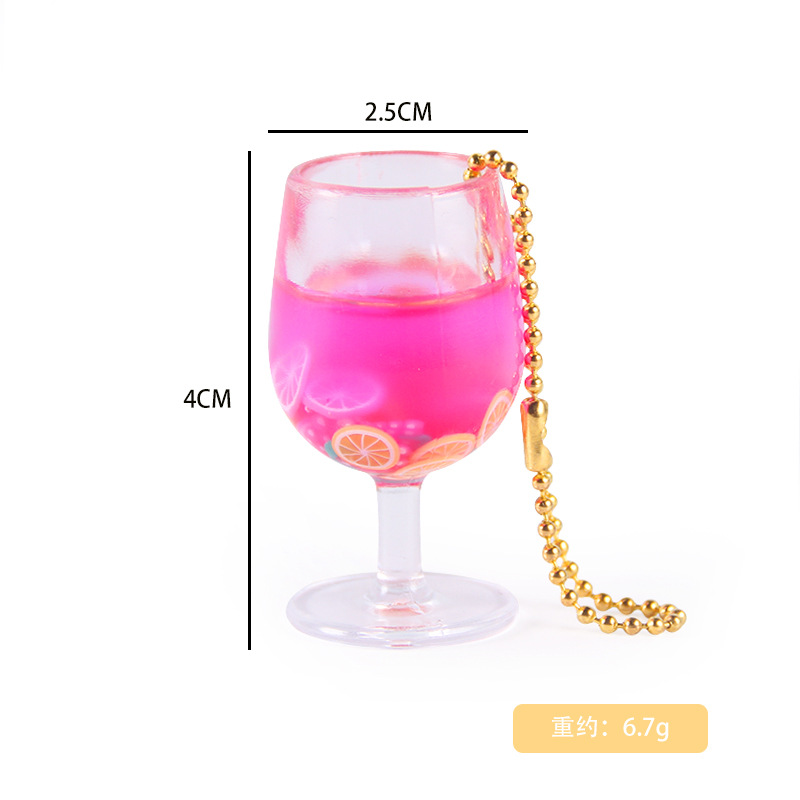 In Stock Hot Sale Simulation Candy Toy Fruit Goblet Keychain Pendant Men's and Women's Bag Ornaments Fun Small Gifts