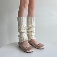 羊毛针织袜套堆堆袜保暖腿套秋冬简约百搭纯色小腿袜女士温柔日系