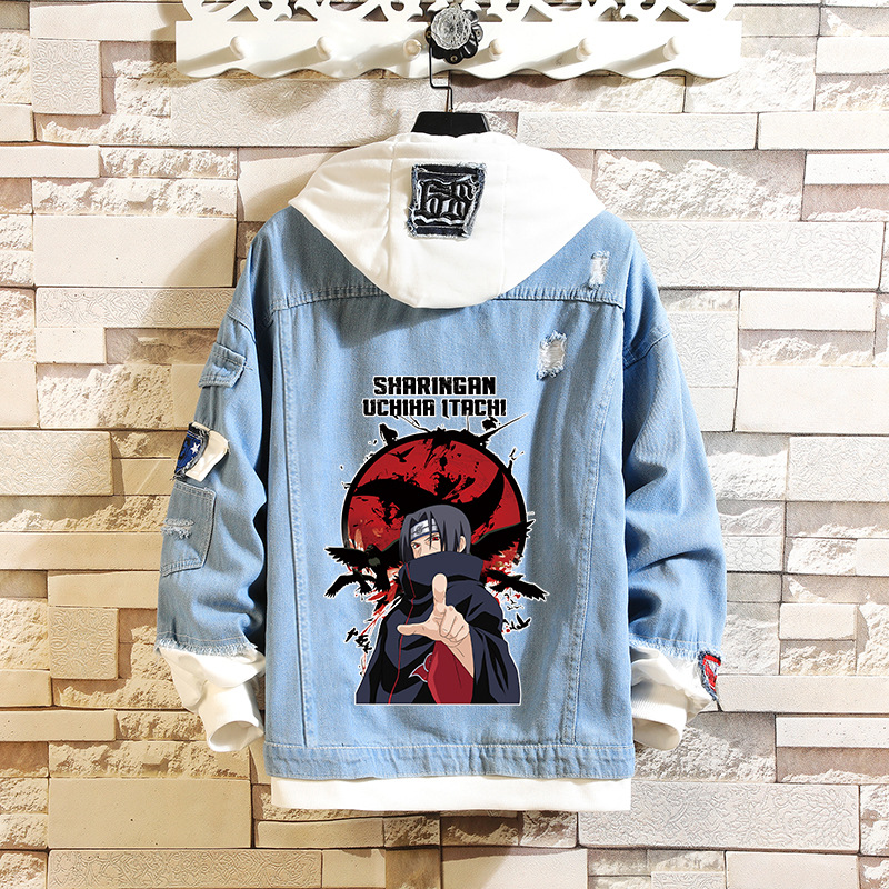 火影忍者动漫牛仔衣服鸣人卡卡西潮流卫衣晓组织佐助周边外套