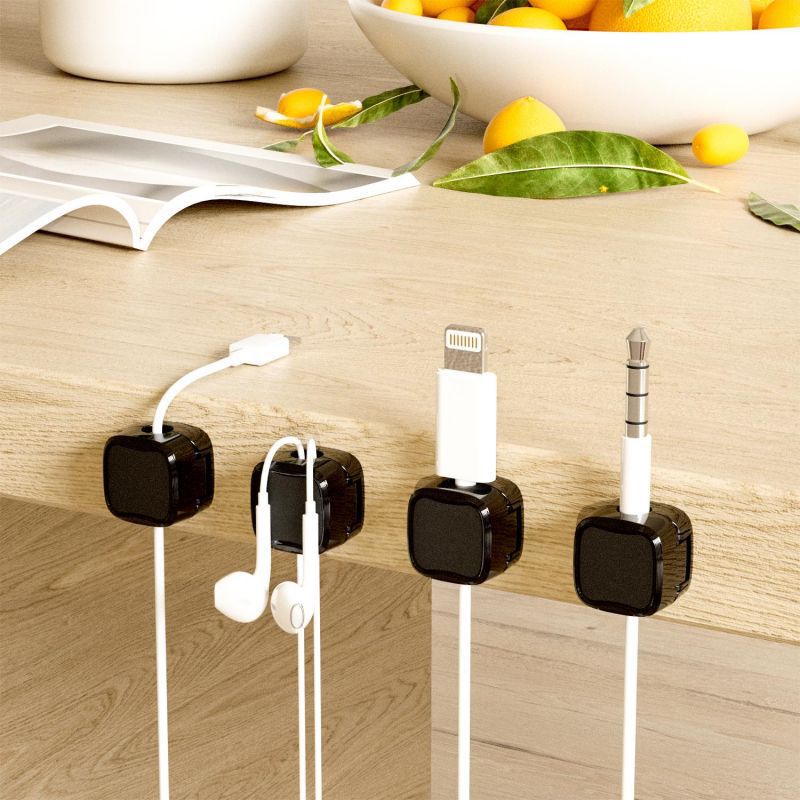 Cross-Border Magnetic Self-Adhesive Cord Manager Cable Winder Buncher Data Cable Storage Power Cord Clip Wire Holder Buckle