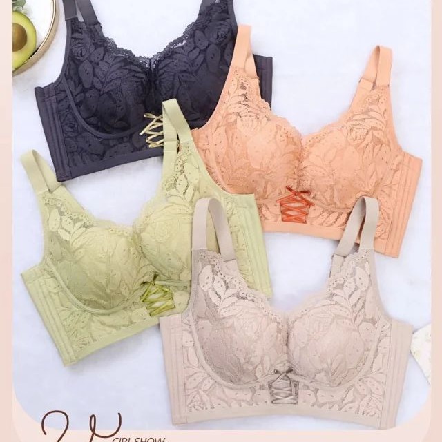 依m6931#亲肤莫代尔中薄b杯34-38内衣侧收集中五排扣文胸尾货批发