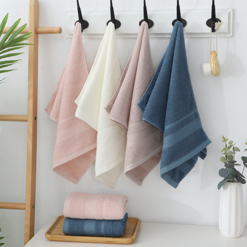 Pure Cotton Towels Two-Piece Set Absorbent Sassa Adult Face Towel Plain Color Broken Gift All Cotton Face Towel