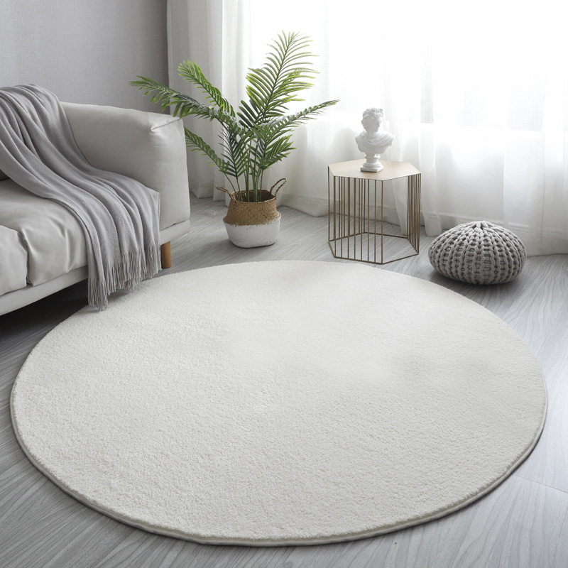 Thick round Carpet Living Room Coffee Table Bedroom Bedside Blanket Wholesale Household Solid Color Soundproof Basket Computer Chair Drum Pad