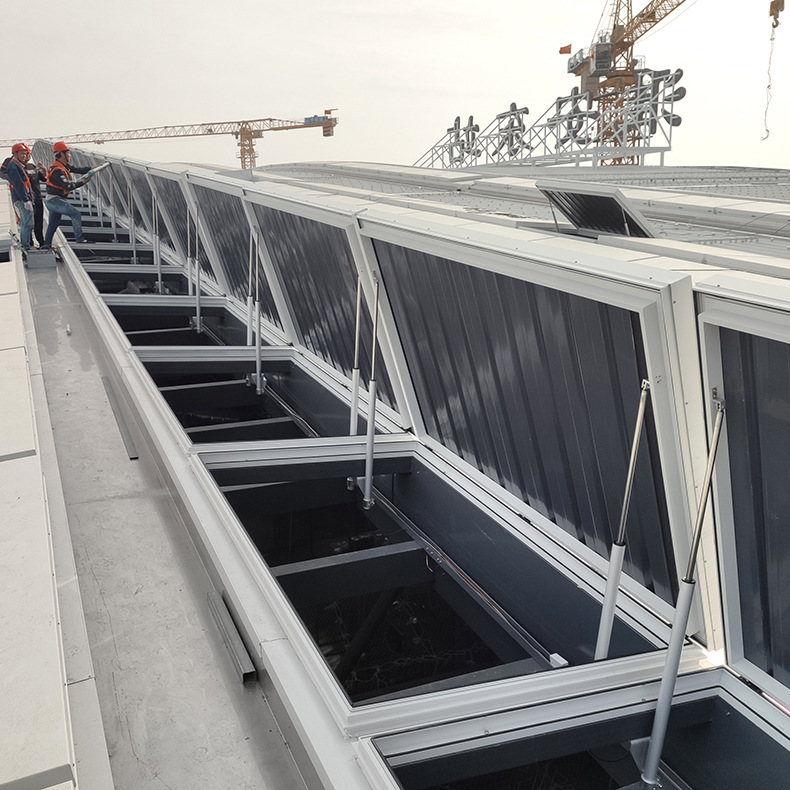 厂家批发定制排烟天窗屋顶采光窗屋顶气楼钢结构排烟天窗