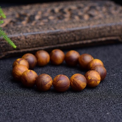 龙涎香灰琥珀手链单圈圆珠佛珠手串移动香水安魂香薰持久留香念珠