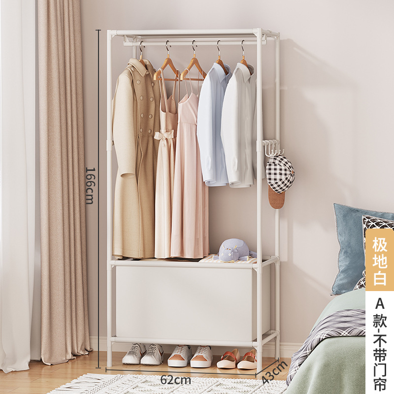 Simple Cloth Wardrobe Household Bedroom Dustproof Dormitory Rental Room Assembly Hanging Small Wardrobe Economical New Storage Cabinet