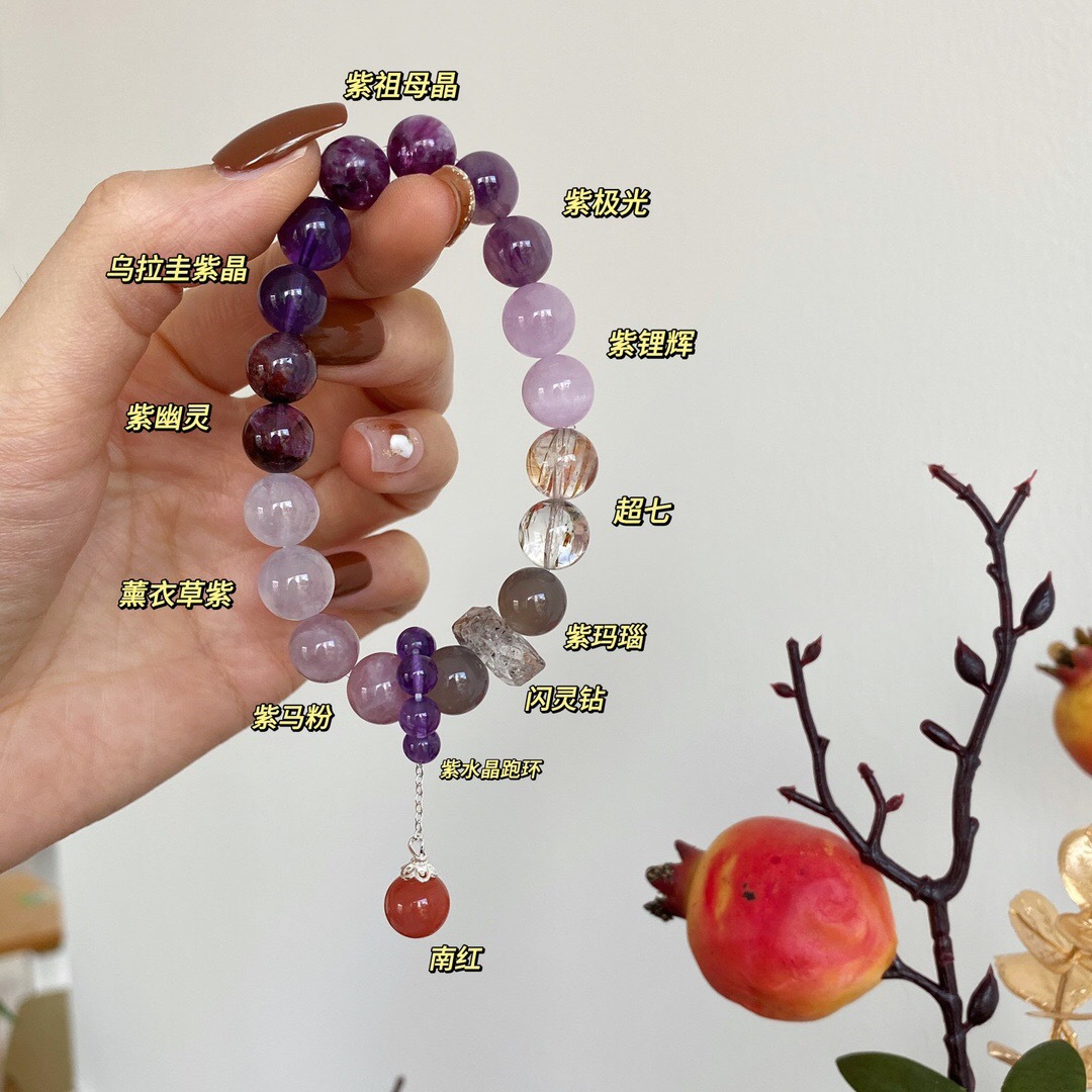 2024龙年九紫离火财运手链紫水晶本命年紫气东来多宝手串送礼