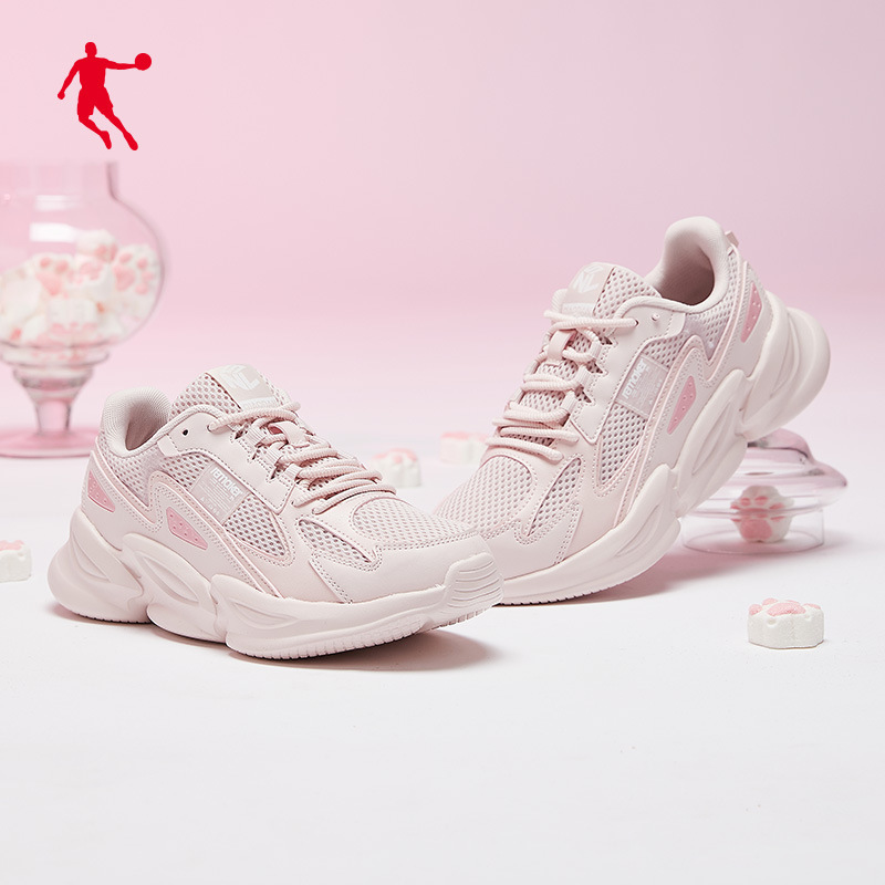 乔丹女鞋夏季运动鞋2024网面透气跑步鞋减震网鞋休闲轻便鞋子男
