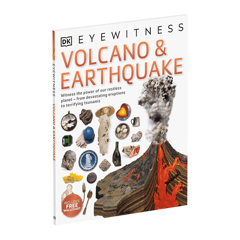 dk目击者系列火山和地震volcano & earthquake英文原版儿童百科书