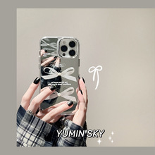 YUMIN SKY·适用日韩ins珍珠蝴蝶结iPhone14promax苹果15Pro手机