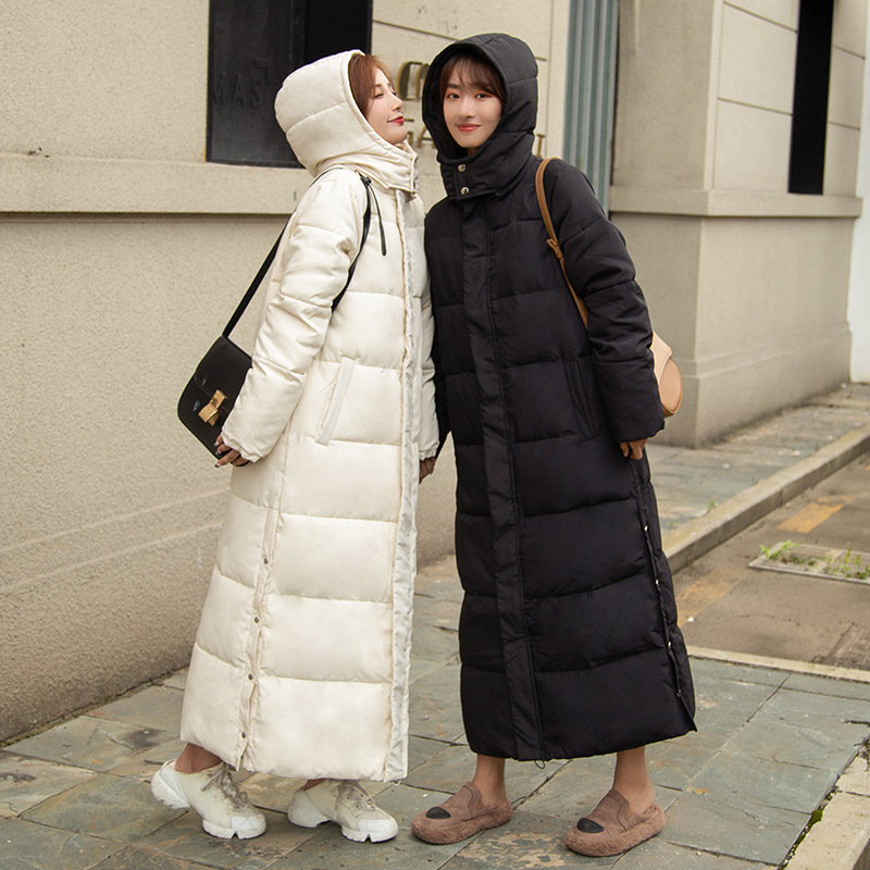 Foreign Trade down Cotton-Padded Coat Female Thick Mid-Length Bread Coat Korean Style Overknee Student Winter 2021 New Cotton-Padded Coat