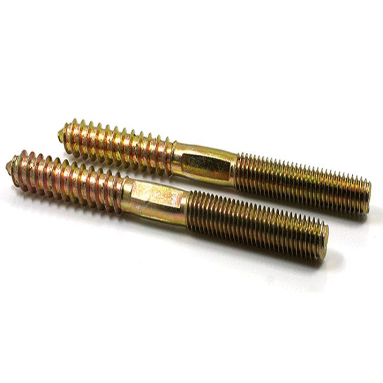 m10双头镀彩锌尖头螺丝套装家用家具装修连接件螺栓螺母自攻螺杆