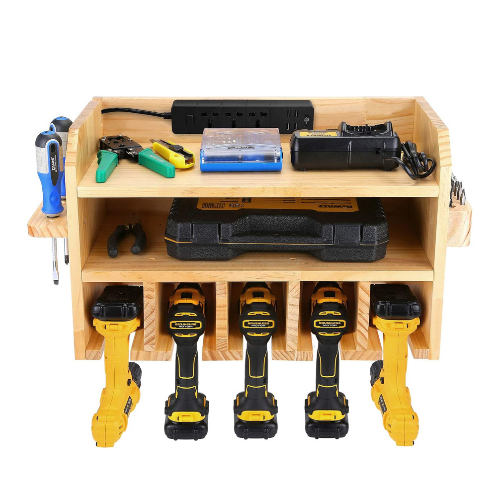 家用工厂工具箱墙体壁挂立式木工电工工具收纳盒五金配件木盒木箱