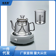 批发煮茶壶泡茶家用蒸茶壶电陶炉煮茶专用白茶煮茶器蒸汽玻璃烧水