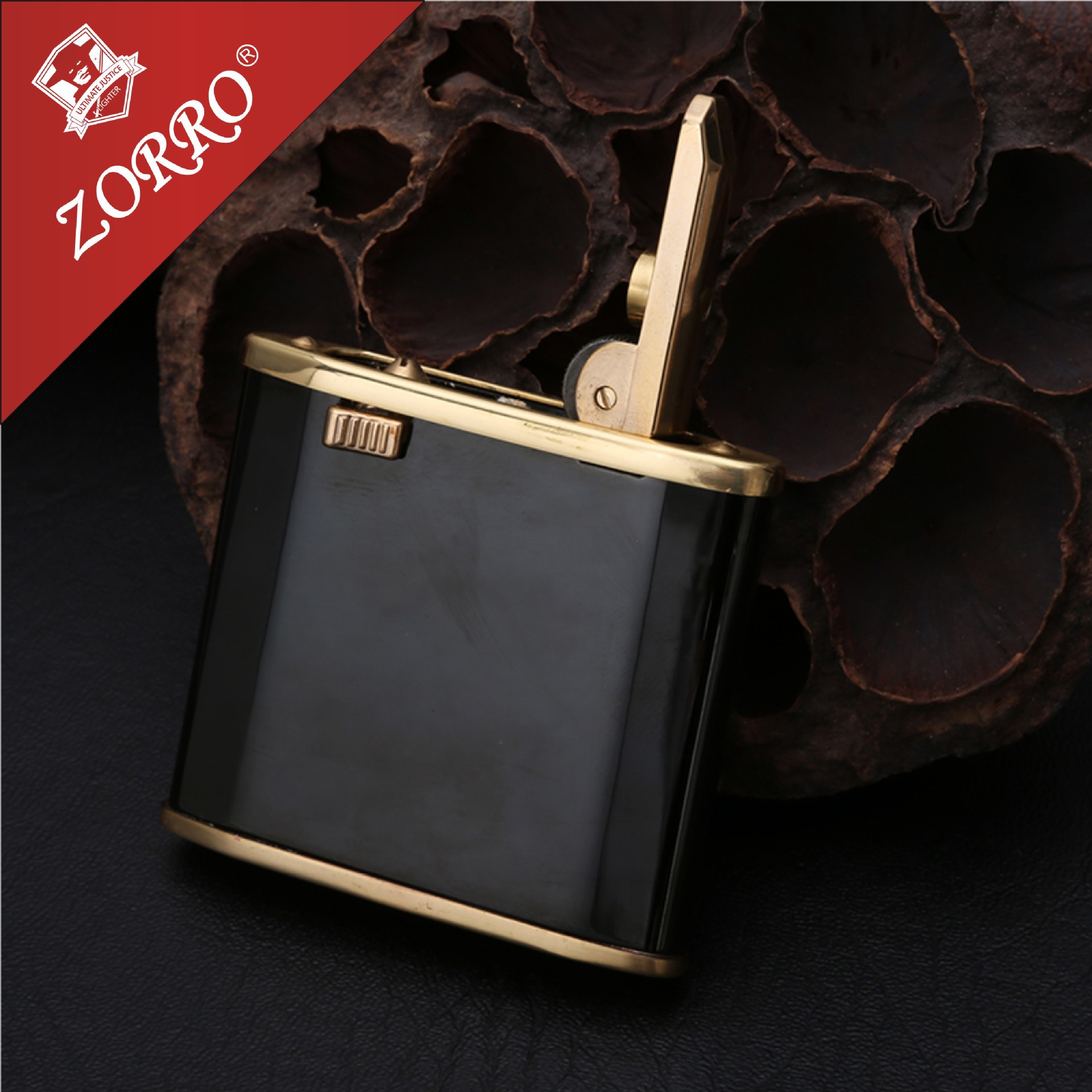 Zorro Zorro Z600 Gentleman Brass Kerosene Lighter Personalized Creative Automatic Ignition Lighter